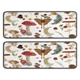 thumbnail image 1 of Kitchen Rugs Sets Of 2,Red Mushroom Nature White Pattern Anti Fatigue Kitchen Mat Rugs Non Slip Washable,Decorative Kitchen Floor Mats for Kitchen,Sink,Laundry,17"x47"+17"x47", 1 of 5