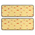 thumbnail image 1 of Kitchen Rugs Sets Of 2,Red Mushroom Small Yellow Pattern Anti Fatigue Kitchen Mat Rugs Non Slip Washable,Decorative Kitchen Floor Mats for Kitchen,Sink,Laundry,17"x47"+17"x47", 1 of 5