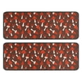 thumbnail image 1 of Kitchen Rugs Sets Of 2,Red Mushroom White Brown Pattern Anti Fatigue Kitchen Mat Rugs Non Slip Washable,Decorative Kitchen Floor Mats for Kitchen,Sink,Laundry,17"x47"+17"x47", 1 of 5