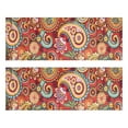 thumbnail image 1 of Kitchen Rugs Sets Of 2,Red Pioneer Flower and Paisley Pattern Anti Fatigue Kitchen Mat Rugs Non Slip Washable,Decorative Kitchen Floor Mats for Kitchen,Sink,Laundry,17"X47", 1 of 5