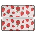 thumbnail image 1 of Kitchen Rugs Sets Of 2,Red Strawberry Plants Fruit Anti Fatigue Kitchen Mat Rugs Non Slip Washable,Decorative Kitchen Floor Mats for Kitchen,Sink,Laundry,17"x47"+17"x47", 1 of 5