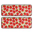 thumbnail image 1 of Kitchen Rugs Sets Of 2,Red Strawberry Plants Fruit Dot Anti Fatigue Kitchen Mat Rugs Non Slip Washable,Decorative Kitchen Floor Mats for Kitchen,Sink,Laundry,17"x47"+17"x47", 1 of 5