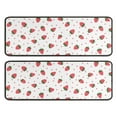 thumbnail image 1 of Kitchen Rugs Sets Of 2,Red Strawberry Plants Fruit Dot White Pattern Anti Fatigue Kitchen Mat Rugs Non Slip Washable,Decorative Kitchen Floor Mats for Kitchen,Sink,Laundry,17"x47"+17"x47", 1 of 5