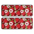 thumbnail image 1 of Kitchen Rugs Sets Of 2,Red Strawberry Plants Fruit Flower Anti Fatigue Kitchen Mat Rugs Non Slip Washable,Decorative Kitchen Floor Mats for Kitchen,Sink,Laundry,17"x47"+17"x47", 1 of 5