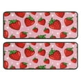 thumbnail image 1 of Kitchen Rugs Sets Of 2,Red Strawberry Plants Fruit Flower Pink Pattern Anti Fatigue Kitchen Mat Rugs Non Slip Washable,Decorative Kitchen Floor Mats for Kitchen,Sink,Laundry,17"x47"+17"x47", 1 of 5