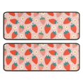 thumbnail image 1 of Kitchen Rugs Sets Of 2,Red Strawberry Plants Fruit Flower Pink Pattern Anti Fatigue Kitchen Mat Rugs Non Slip Washable,Decorative Kitchen Floor Mats for Kitchen,Sink,Laundry,17"x47"+17"x47", 1 of 5