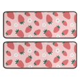 thumbnail image 1 of Kitchen Rugs Sets Of 2,Red Strawberry Plants Fruit Flower Pink Pattern Anti Fatigue Kitchen Mat Rugs Non Slip Washable,Decorative Kitchen Floor Mats for Kitchen,Sink,Laundry,17"x47"+17"x47", 1 of 5