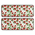thumbnail image 1 of Kitchen Rugs Sets Of 2,Red Strawberry Plants Fruit Flower White Pattern Anti Fatigue Kitchen Mat Rugs Non Slip Washable,Decorative Kitchen Floor Mats for Kitchen,Sink,Laundry,17"x47"+17"x47", 1 of 5