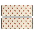 thumbnail image 1 of Kitchen Rugs Sets Of 2,Red Strawberry Plants Fruit Light Beige Pattern Anti Fatigue Kitchen Mat Rugs Non Slip Washable,Decorative Kitchen Floor Mats for Kitchen,Sink,Laundry,17"x47"+17"x47", 1 of 5