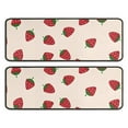 thumbnail image 1 of Kitchen Rugs Sets Of 2,Red Strawberry Plants Fruit Light Pink Pattern Anti Fatigue Kitchen Mat Rugs Non Slip Washable,Decorative Kitchen Floor Mats for Kitchen,Sink,Laundry,17"x47"+17"x47", 1 of 5