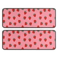 thumbnail image 1 of Kitchen Rugs Sets Of 2,Red Strawberry Plants Fruit Pink Pattern Anti Fatigue Kitchen Mat Rugs Non Slip Washable,Decorative Kitchen Floor Mats for Kitchen,Sink,Laundry,17"x47"+17"x47", 1 of 5