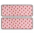 thumbnail image 1 of Kitchen Rugs Sets Of 2,Red Strawberry Plants Fruit Pink Pattern Anti Fatigue Kitchen Mat Rugs Non Slip Washable,Decorative Kitchen Floor Mats for Kitchen,Sink,Laundry,17"x47"+17"x47", 1 of 5