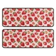 thumbnail image 1 of Kitchen Rugs Sets Of 2,Red Strawberry Plants Fruit Pink Pattern Anti Fatigue Kitchen Mat Rugs Non Slip Washable,Decorative Kitchen Floor Mats for Kitchen,Sink,Laundry,17"x47"+17"x47", 1 of 5