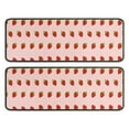 thumbnail image 1 of Kitchen Rugs Sets Of 2,Red Strawberry Plants Fruit Pink Pattern Anti Fatigue Kitchen Mat Rugs Non Slip Washable,Decorative Kitchen Floor Mats for Kitchen,Sink,Laundry,17"x47"+17"x47", 1 of 5