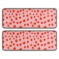 thumbnail image 1 of Kitchen Rugs Sets Of 2,Red Strawberry Plants Fruit Pink Pattern Anti Fatigue Kitchen Mat Rugs Non Slip Washable,Decorative Kitchen Floor Mats for Kitchen,Sink,Laundry,17"x47"+17"x47", 1 of 5