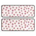 thumbnail image 1 of Kitchen Rugs Sets Of 2,Red Strawberry Plants Fruit Pink Pattern Anti Fatigue Kitchen Mat Rugs Non Slip Washable,Decorative Kitchen Floor Mats for Kitchen,Sink,Laundry,17"x47"+17"x47", 1 of 5