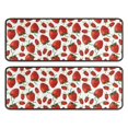 thumbnail image 1 of Kitchen Rugs Sets Of 2,Red Strawberry Plants Fruit White Pattern Anti Fatigue Kitchen Mat Rugs Non Slip Washable,Decorative Kitchen Floor Mats for Kitchen,Sink,Laundry,17"x47"+17"x47", 1 of 5