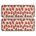thumbnail image 1 of Kitchen Rugs Sets Of 2,Red Strawberry Plants Fruit White Pattern Anti Fatigue Kitchen Mat Rugs Non Slip Washable,Decorative Kitchen Floor Mats for Kitchen,Sink,Laundry,17"x47"+17"x47", 1 of 5