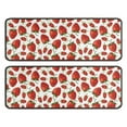 thumbnail image 1 of Kitchen Rugs Sets Of 2,Red Strawberry Plants Fruit White Pattern Anti Fatigue Kitchen Mat Rugs Non Slip Washable,Decorative Kitchen Floor Mats for Kitchen,Sink,Laundry,17"x47"+17"x47", 1 of 5