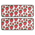 thumbnail image 1 of Kitchen Rugs Sets Of 2,Red Strawberry Plants Fruit White Pattern Anti Fatigue Kitchen Mat Rugs Non Slip Washable,Decorative Kitchen Floor Mats for Kitchen,Sink,Laundry,17"x47"+17"x47", 1 of 5