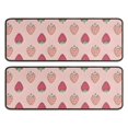 thumbnail image 1 of Kitchen Rugs Sets Of 2,Red Strawberry Plants Pink Pattern Anti Fatigue Kitchen Mat Rugs Non Slip Washable,Decorative Kitchen Floor Mats for Kitchen,Sink,Laundry,17"x47"+17"x47", 1 of 5