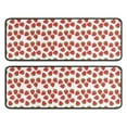 thumbnail image 1 of Kitchen Rugs Sets Of 2,Red Strawberry Plants White Pattern Anti Fatigue Kitchen Mat Rugs Non Slip Washable,Decorative Kitchen Floor Mats for Kitchen,Sink,Laundry,17"x47"+17"x47", 1 of 5