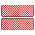 thumbnail image 1 of Kitchen Rugs Sets Of 2,Red White Checkerboard Checkered Pattern Anti Fatigue Kitchen Mat Rugs Non Slip Washable,Decorative Kitchen Floor Mats for Kitchen,Sink,Laundry,17"x47"+17"x47", 1 of 5