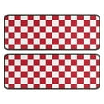 thumbnail image 1 of Kitchen Rugs Sets Of 2,Red and White Checkered Pattern Anti Fatigue Kitchen Mat Rugs Non Slip Washable,Decorative Kitchen Floor Mats for Kitchen,Sink,Laundry,17"x47"+17"x47", 1 of 5