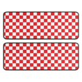 thumbnail image 1 of Kitchen Rugs Sets Of 2,Red and White Checkered Pattern Anti Fatigue Kitchen Mat Rugs Non Slip Washable,Decorative Kitchen Floor Mats for Kitchen,Sink,Laundry,17"x47"+17"x47", 1 of 5