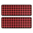 thumbnail image 1 of Kitchen Rugs Sets Of 2,Red and White Checkered Pattern Anti Fatigue Kitchen Mat Rugs Non Slip Washable,Decorative Kitchen Floor Mats for Kitchen,Sink,Laundry,17"x47"+17"x47", 1 of 5
