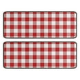 thumbnail image 1 of Kitchen Rugs Sets Of 2,Red and White Plaid Pattern Anti Fatigue Kitchen Mat Rugs Non Slip Washable,Decorative Kitchen Floor Mats for Kitchen,Sink,Laundry,17"x47"+17"x47", 1 of 5