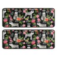 thumbnail image 1 of Kitchen Rugs Sets Of 2,Schnauzer with Pioneer Flower Anti Fatigue Kitchen Mat Rugs Non Slip Washable,Decorative Kitchen Floor Mats for Kitchen,Sink,Laundry,17"x47"+17"x47", 1 of 5