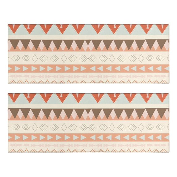 Kitchen Rugs Sets Of 2,Soft Colored Geometric Pattern Anti Fatigue Kitchen Mat Rugs Non Slip Washable,Decorative Kitchen Floor Mats for Kitchen,Sink,Laundry,17"X47"