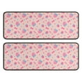 thumbnail image 1 of Kitchen Rugs Sets Of 2,Strawberry Plants Fruit Bow Pink Pattern Anti Fatigue Kitchen Mat Rugs Non Slip Washable,Decorative Kitchen Floor Mats for Kitchen,Sink,Laundry,17"x47"+17"x47", 1 of 5