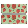 thumbnail image 1 of Kitchen Rugs Sets Of 2,Strawberry Plants Fruit Character Green Pattern Anti Fatigue Kitchen Mat Rugs Non Slip Washable,Decorative Kitchen Floor Mats for Kitchen,Sink,Laundry,17"x47"+17"x47", 1 of 5