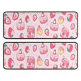 thumbnail image 1 of Kitchen Rugs Sets Of 2,Strawberry Plants Fruit Dessert Milk Anti Fatigue Kitchen Mat Rugs Non Slip Washable,Decorative Kitchen Floor Mats for Kitchen,Sink,Laundry,17"x47"+17"x47", 1 of 5