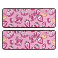 thumbnail image 1 of Kitchen Rugs Sets Of 2,Strawberry Plants Fruit Dessert Milk Pink Pattern Anti Fatigue Kitchen Mat Rugs Non Slip Washable,Decorative Kitchen Floor Mats for Kitchen,Sink,Laundry,17"x47"+17"x47", 1 of 5