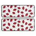 thumbnail image 1 of Kitchen Rugs Sets Of 2,Strawberry Plants Fruit Dot White Pattern Anti Fatigue Kitchen Mat Rugs Non Slip Washable,Decorative Kitchen Floor Mats for Kitchen,Sink,Laundry,17"x47"+17"x47", 1 of 5