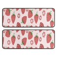 thumbnail image 1 of Kitchen Rugs Sets Of 2,Strawberry Plants Fruit Flower Anti Fatigue Kitchen Mat Rugs Non Slip Washable,Decorative Kitchen Floor Mats for Kitchen,Sink,Laundry,17"x47"+17"x47", 1 of 5
