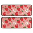 thumbnail image 1 of Kitchen Rugs Sets Of 2,Strawberry Plants Fruit Flower Heart Anti Fatigue Kitchen Mat Rugs Non Slip Washable,Decorative Kitchen Floor Mats for Kitchen,Sink,Laundry,17"x47"+17"x47", 1 of 5