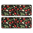 thumbnail image 1 of Kitchen Rugs Sets Of 2,Strawberry Plants Fruit Flower Leaf Anti Fatigue Kitchen Mat Rugs Non Slip Washable,Decorative Kitchen Floor Mats for Kitchen,Sink,Laundry,17"x47"+17"x47", 1 of 5