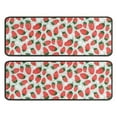 thumbnail image 1 of Kitchen Rugs Sets Of 2,Strawberry Plants Fruit Flower Leaf Anti Fatigue Kitchen Mat Rugs Non Slip Washable,Decorative Kitchen Floor Mats for Kitchen,Sink,Laundry,17"x47"+17"x47", 1 of 5