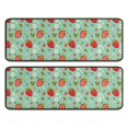 thumbnail image 1 of Kitchen Rugs Sets Of 2,Strawberry Plants Fruit Flower Leaf Green Pattern Anti Fatigue Kitchen Mat Rugs Non Slip Washable,Decorative Kitchen Floor Mats for Kitchen,Sink,Laundry,17"x47"+17"x47", 1 of 5