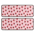 thumbnail image 1 of Kitchen Rugs Sets Of 2,Strawberry Plants Fruit Flower Pink Pattern Anti Fatigue Kitchen Mat Rugs Non Slip Washable,Decorative Kitchen Floor Mats for Kitchen,Sink,Laundry,17"x47"+17"x47", 1 of 5
