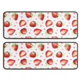 thumbnail image 1 of Kitchen Rugs Sets Of 2,Strawberry Plants Fruit Heart White Pattern Anti Fatigue Kitchen Mat Rugs Non Slip Washable,Decorative Kitchen Floor Mats for Kitchen,Sink,Laundry,17"x47"+17"x47", 1 of 5