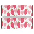 thumbnail image 1 of Kitchen Rugs Sets Of 2,Strawberry Plants Fruit Heart White Pattern Anti Fatigue Kitchen Mat Rugs Non Slip Washable,Decorative Kitchen Floor Mats for Kitchen,Sink,Laundry,17"x47"+17"x47", 1 of 5
