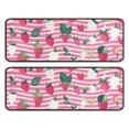 thumbnail image 1 of Kitchen Rugs Sets Of 2,Strawberry Plants Fruit Leaf Stripe Anti Fatigue Kitchen Mat Rugs Non Slip Washable,Decorative Kitchen Floor Mats for Kitchen,Sink,Laundry,17"x47"+17"x47", 1 of 5
