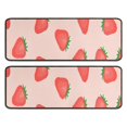 thumbnail image 1 of Kitchen Rugs Sets Of 2,Strawberry Plants Fruit Light Pink Pattern Anti Fatigue Kitchen Mat Rugs Non Slip Washable,Decorative Kitchen Floor Mats for Kitchen,Sink,Laundry,17"x47"+17"x47", 1 of 5