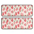 thumbnail image 1 of Kitchen Rugs Sets Of 2,Strawberry Plants Fruit Light Pink Pattern Anti Fatigue Kitchen Mat Rugs Non Slip Washable,Decorative Kitchen Floor Mats for Kitchen,Sink,Laundry,17"x47"+17"x47", 1 of 5