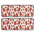 thumbnail image 1 of Kitchen Rugs Sets Of 2,Strawberry Plants Fruit White Pattern Anti Fatigue Kitchen Mat Rugs Non Slip Washable,Decorative Kitchen Floor Mats for Kitchen,Sink,Laundry,17"x47"+17"x47", 1 of 5